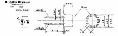 UV diode outline dimension