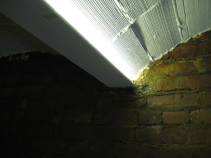 loft ceiling lit with flexible LED strips