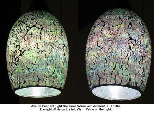 different color temperatures affect glass
