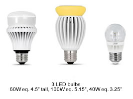 led light bulb sizes