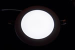 led ceiling light lit