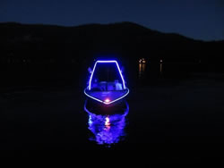 leds on boat