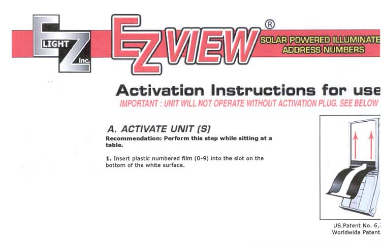 solar powered address numbers