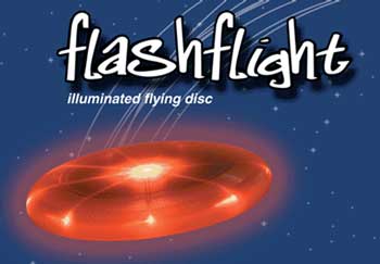 FlashFlight LED and Fiberoptic illuminated flying disc