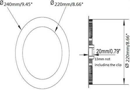 9 inch led flush mount lights dimensions