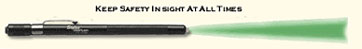 stylus green LED flashlight