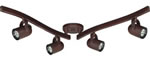 russet bronze swivel arm track lighting kit