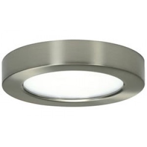 5.5 inch round LED ceiling light, brushed nickel, 2700K or 3000K